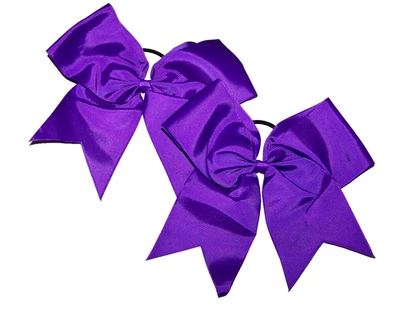 NUEVO Arco de Cinta Púrpura Cola de Caballo Porristas Pelota Equipos Escuela 2 PIEZAS Foto 1 de 3