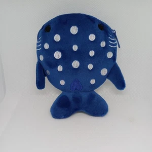 Dark Blue Whale Shark Coin Wallet Plush Coin Bag Key Earphone Pouch - Picture 1 of 9