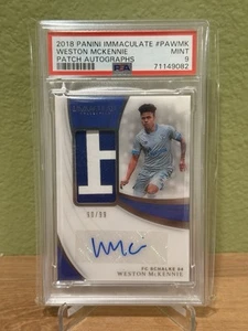 2018-19 Panini Immaculate Weston McKennie Rookie Patch Auto /99 PSA 9 Match Worn - Picture 1 of 2