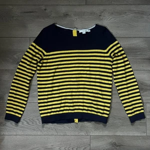 Boden Tresco Streifen Pullover gelb dunkelblau Kaschmirmischung XS - Bild 1 von 5