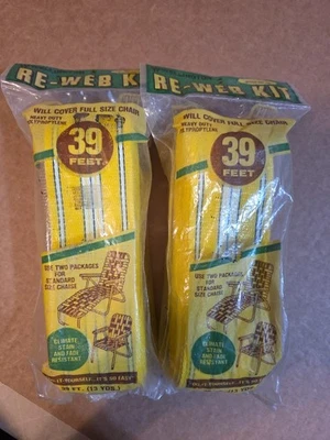 Lote De 2 Kit De Colección Wellington Re-Web 39 Pies NOS Rayas Amarillas, Blancas y Negras Foto 1 de 4