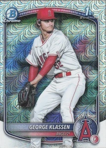George Klassen 2025 Bowman Chrome 1st Mojo Refractor #BCP-63 Los Angeles Angels - Picture 1 of 2