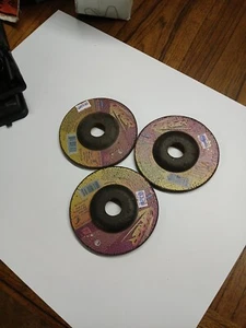 Lot Of 3 NORTON Charger Type 27 4-1/2 inch Steel / Metal GRINDER Disc - Picture 1 of 1