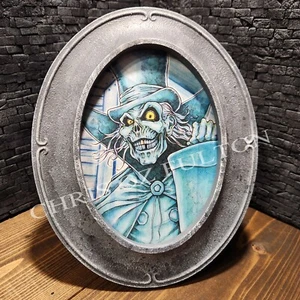 Haunted Mansion Hat Box Ghost Stone Framed Art Print By Artist Chris Oz Fulton - Imagen 1 de 3