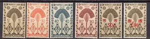 Madagascar RF 1943-45 série de Londres 6 timbres non oblitérés MNH /TE4298 - Imagen 1 de 1
