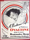 Vintage WW2 'OVALTINE' Bedtime Cup Drink Advert : Original Small 1944 Print AD