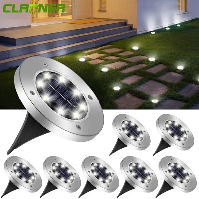 LED Solar Power Ground Lights Floor Decking Patio Outdoor Garden Lawn Path Lamp - Image 1 of 4