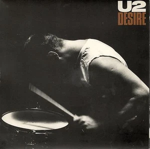 U2, Desire (b/w Hallelujah Here She Comes); Promo 45 with Gatefold Sleeve - Imagen 1 de 1