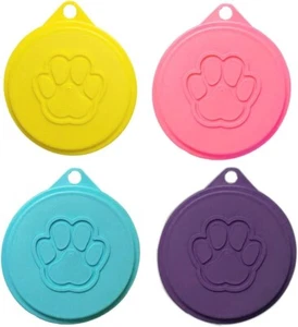 4pcs Pet Food Can Plastic Lids Caps for Tins Dog Cat Puppy Can Covers Reusable S - Picture 1 of 5