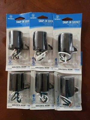 6 Pack Westinghouse 70145 Horizontal Snap In Light Socket - Image 1 of 3