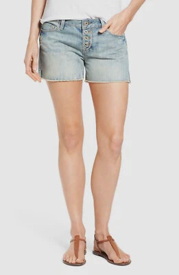 242 美元 Mavi 牛仔裤女式蓝色纽扣门襟仿旧男友牛仔裤 24 码 — 第 1/4 张图片