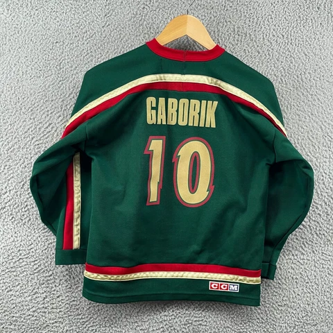 Minnesota Wild CCM Green Youth L/XL Hockey Jersey NHL Gaborik #10 Screen printed Cover