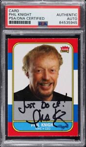 Phil Knight Signed 1986 Fleer Basketball PSA Authentic Just Do It Auto Nike Rare