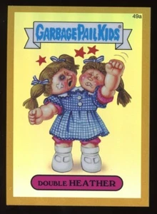 DOUBLE HEATHER 2014 Garbage Pail Kids GPK Chrome GOLD Refractor 49a SP 25/50 - Picture 1 of 2