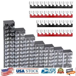 Dual Row 3-12 Positions 600V 15A/25A Screw Terminal Block Terminal Barrier Strip - Picture 1 of 19