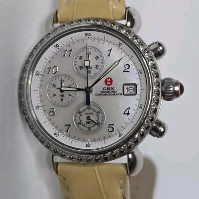 Michele CSX Diamond Chronograph Women's Watch 36mm Ladies - Image 1 of 4