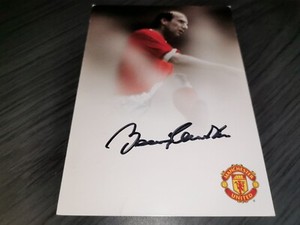 Bobby Charlton hand signed Manchester United autograph card