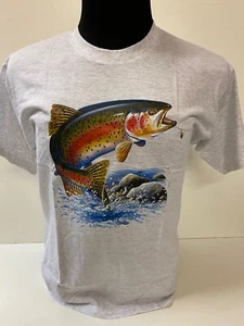 Angeln Fischen Angler Karpfen Forelle Fisch 5 T-Shirt grau S M L XL XXL - Picture 1 of 1