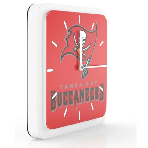 New 3 in 1 NFL Tampa Bay Buccaneers Home Office Decor Wall Desk Magnet Clock 6" Cover
