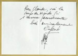 Eugène Saccomano (1936-2019) - Journaliste sportif - Page dédicacée - 1998 - Imagen 1 de 1