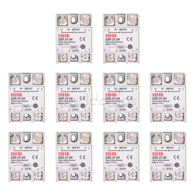 1-10PCS SSR-25DA Solid State Relay Module 25A DC3-32V Input AC24-380V Output New - Image 1 of 4
