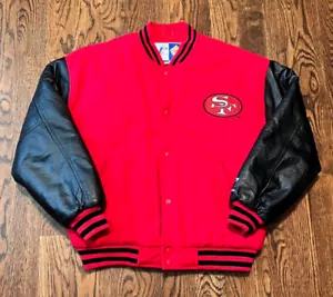 Vintage San Francisco 49ers Varsity Jacket Logo Athletic Medium Wool Leather NFL - Bild 1 von 4