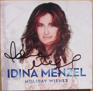 Idina Menzel signed CD Holiday Wishes Disney Frozen Star Elsa Beckett BAS Authen - Picture 1 of 5