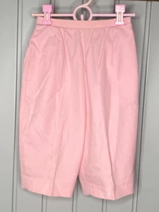Vintage 1960s Koret of California Shorts XS to Small Koratron Pink Pedal Pushers - Bild 1 von 9