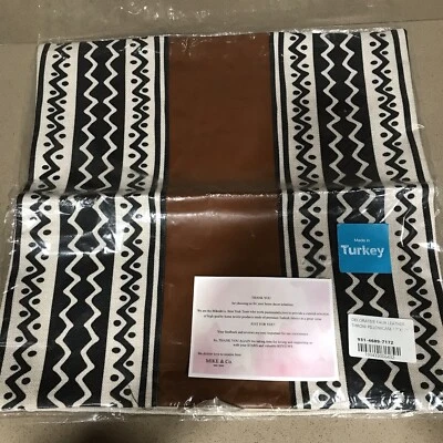 Mike And Co Geometric And Faux Leather Design Pillow Cover - Image 1 of 3