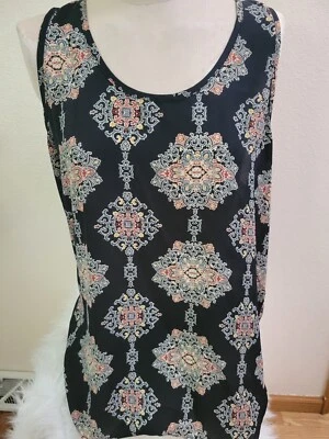 SIZE XXL Mossimo Multi Colored Sleeveless Sheer Blouse INVPV1057 Foto 1 de 3