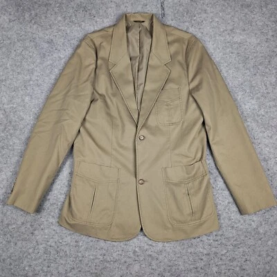 Eddie Bauer Blazer Sportcoat Mens Medium 2 Button Beige Casual Outdoors - Image 1 of 4