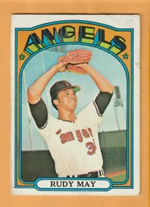 Rudy May California Angels 1972 Topps #656 mal estado - Imagen 1 de 2