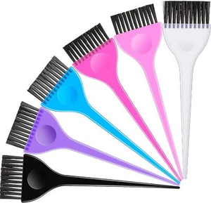 6 Pieces Hair Dye Color Brush Set, Comb Tool Kit Coloring 6 Colors - Picture 1 of 7