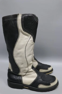 Botas largas de motociclista BELSTAFF negras/blancas para mujer zapatos para mujer talla 40/US 9 Foto 1 de 4