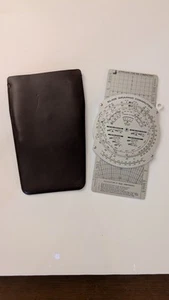 Jeppesen CSG-8A Aviation Slide Graphic Computer Metal W/ Case EUC - Picture 1 of 3