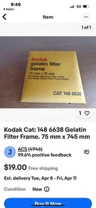 Kodak Gelatin Filter Frame - Picture 1 of 2