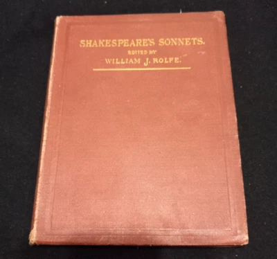 Shakespeare's Sonnets Including Notes Classic Book 1890 Edition - Preowned - Image 1 of 3