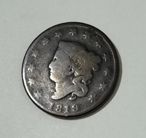 1819 US Large Cent Nice Coin Low Starting Bid! - Picture 1 of 2
