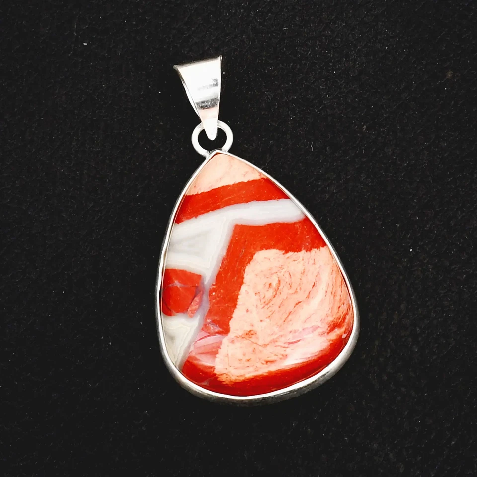Joyería colgante hecha a mano de piedras preciosas de jaspe arco iris rojo para mujer 1,92" AP-44184 Foto 1 de 1