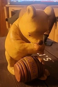 90s Disney Charpente Winnie The Pooh Bear Honey Pot Statue Figurine Vintage - Picture 1 of 7