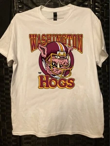 NFL Washington Redskins The Hogs cartoon short sleeve white color shirt KV37793 - Picture 1 of 2