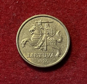 Lithuania 10 Centu 1997 Nickel-Brass Coin KM#106 T6728 - Picture 1 of 2