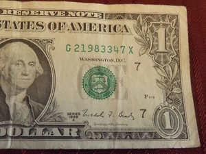 OLD RARE SERIES 1988a BIRTHDAY DATED $1 ONE DOLLAR BILL G 21983347 X - Picture 1 of 3