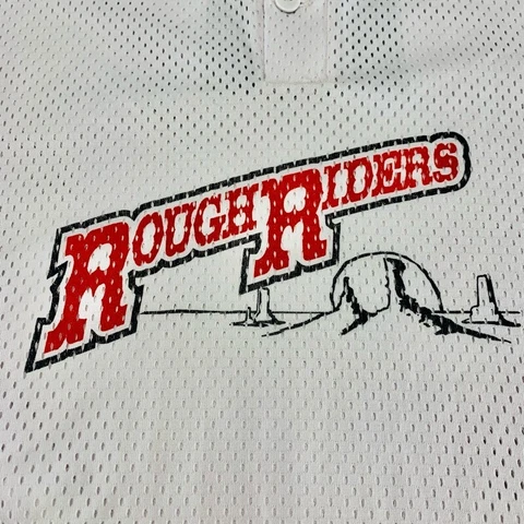 Frisco RoughRiders 11 Southland Mens Henley Baseball Jersey White Mesh Buttons S Cover
