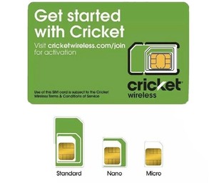 LOT OF 50 CRICKET WIRELESS NANO 4FF SIM Card • GSM 4GLTE • NEW • SGMN4024