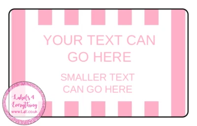 21 x Personalised Rectangle Birthday Thank You Stickers Party Bag Sweet Cones - Image 1 of 4