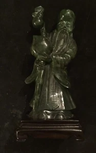 Antique/Vintage Carved Jade Shou Lao - Picture 1 of 12