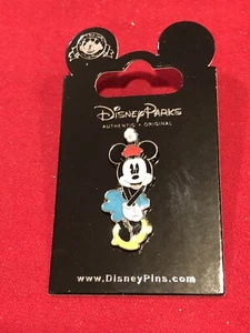 1 Disney pin Minnie Mouse Standing  New on Card As Seen Lot BLUE2 - Picture 1 of 3