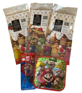 LOT 13 Pc MIX Super Mario Brothers™Plastic Table Cover, Party Favors 54" x 96" - Picture 1 of 4