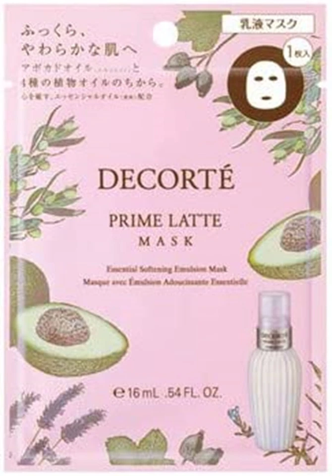 Kose COSME DECORTE Prim Latte Mask 16ml x 1 sheet Floral Herbal Fragrance - Image 1 of 1